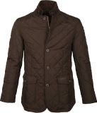 Barbour Jas Quilted Lutz Bruin - Maat XL - Heren - Tussenjas