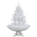 Sapin de Noël enneigé avec base parapluie blanc 140 cm