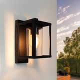 Ledvion LED Wandlamp Zwart E27 IP54