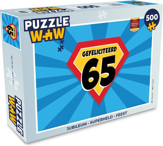 MuchoWow Puzzel Jubileum - Superheld - Feest - Legpuzzel - Puzzel 500 stukjes