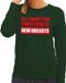 Shoppartners Bv Foute kersttrui / sweater All I Want For Christmas Is New Breasts groen pour dames - Kersttruien 2XL