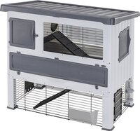 Ferplast Grand Lodge Konijnenhok - Grijs/Wit - 115.5x73x110 cm