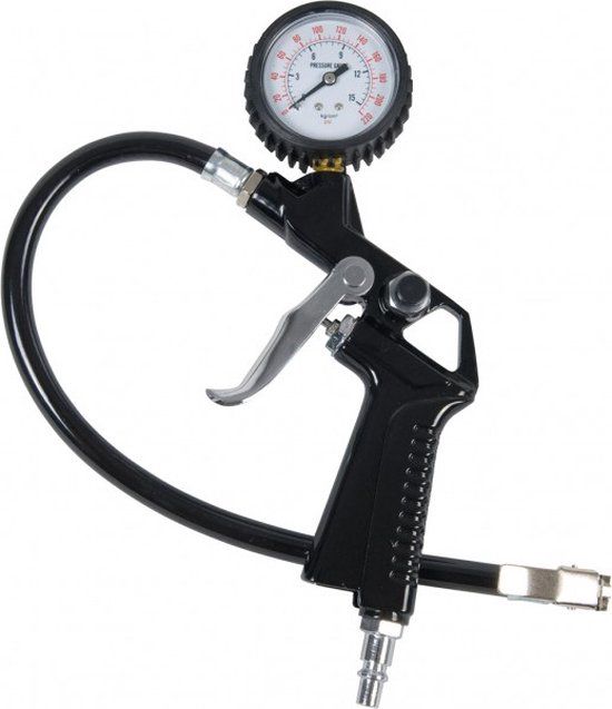 FERM ATM1041 Bandenvulpomp - Tyre inflator + pressure gauge