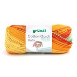 Gründl Cotton Quick Batik 4921-05 Garen, 100 g, lichtblauw/groen/maïs/oranje