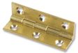 Duratool D00895 messing stompscharnier, 50 mm lengte, verpakking van 2 stuks