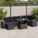 Maison Exclusive - Salon de jardin 5 pièces avec coussins, rotin synthétique noir