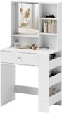 Homcom Schminktafel Spanplatte 70L x 40B x 137H cm Weiß