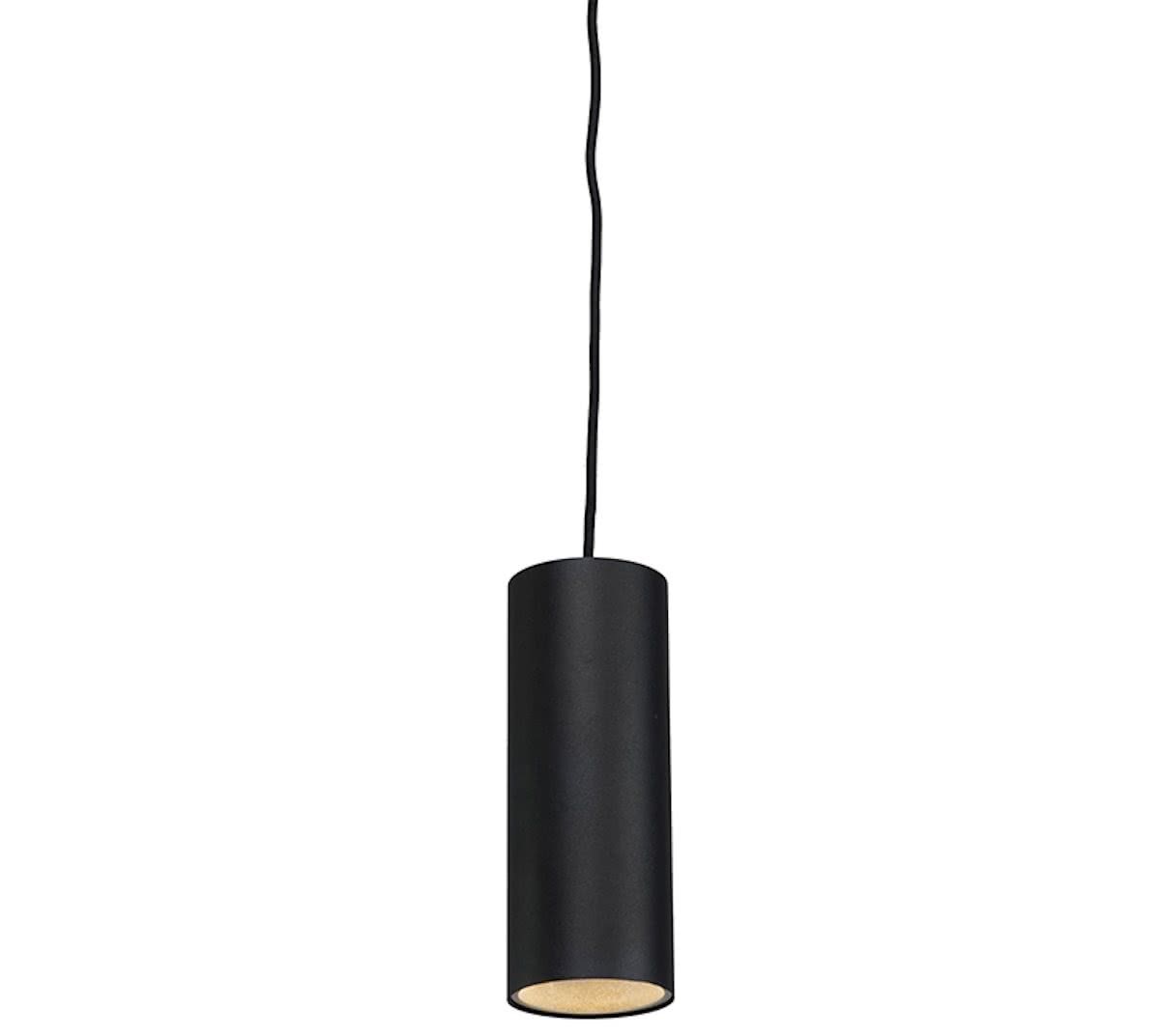 QAZQA Tubo 1 Minimalistische hanglamp 1 Lichts Ã 10 cm zwart