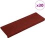 vidaXL - Tapis d'escalier - Autocollant - 30 pièces - 65x21x4 cm - Bordeaux