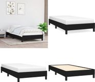vidaXL Bedframe zonder matras 90x190 cm stof zwart