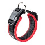 Ferplast Hondenhalsband GENIUS C25/45, reflecterend, ademend, verstelbaar, snelsluiting, magnetische sluiting, halsband voor middelgrote honden, zachte voering, rood