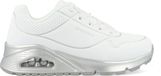 Skechers Sneakers Meisjes - Wit/Zilver - Maat 33