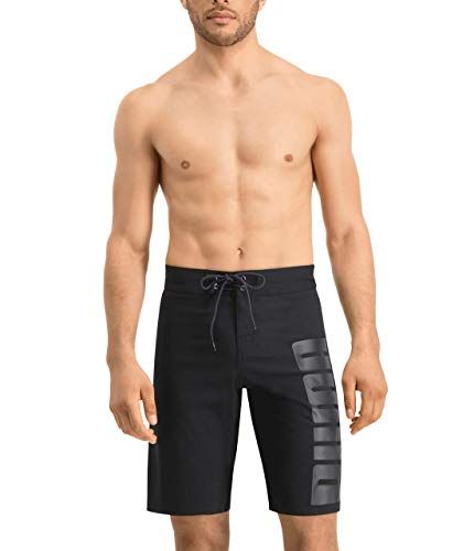 PUMA SWIM Men's Long Board Shorts - Black - XS