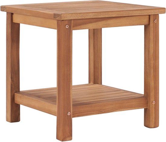 vidaXL Salontafel 45x45x45 cm massief teakhout bruin