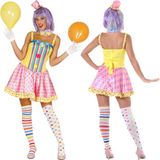 Generik Pastel clownskostuum voor vrouwen - Maat M