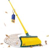 Novaliv Klauwbezemset 40 cm hout met telescopische steel gebogen borstels tuinbezem straatbezem veegbezem bladbezem
