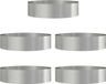 vidaXL Plantenring 5 st zilver 80 x 80 x 20 cm roestvrij staal