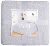 ESSEX Sprei 170 x 210 cm, ideaal voor de slaapkamer, zachte en comfortabele sprei, modern stiksel - Lavish, grijs