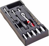 Yato YT-5541 Doppenset Met Ratel Opname 1/4 25-delig