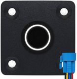 ProRide Interrupteur à pression en métal Panneau encastrable 12V ON-OFF - 16mm - avec câble de connexion - 12V/24V - Indicateur LED Blanc