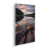 Komar Keilrahmenbild in echt houten frame - Swedish Structures - Grootte 40 x 60 cm - Afbeelding, Canvasfoto, Landschapsmotief, Woonkamer, Slaapkamer