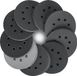 STEBRUAM Disques de ponçage orbitaux, 125mm, 80PCS papier de verre au carbure de silicium, 320/400/600/800/1000/1200/1500/2000 grit