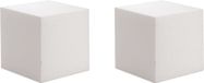 Glorex Hobby Hobby/knutsel piepschuim kubus blok - 4x - 15 x 15 cm - wit - figuren om te knutselen
