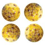 MesParels – 4 doppen met edelsteen, glazen bol, 25 mm