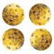 MesParels – 4 doppen met edelsteen, glazen bol, 25 mm