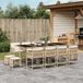 Prolenta Maison Exclusive Tuinset voor de tuin, 13-delig, met kussens, beige, van polyrotan