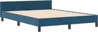vidaXL Boxspring bed met hoofdeinde Donkerblauw 140 x 190 cm Fluweel