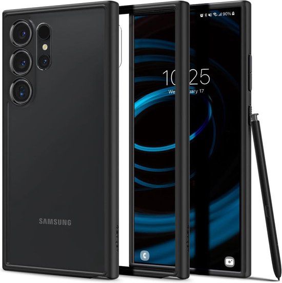Spigen Ultra Hybrid Samsung Galaxy S24 Ultra Hoesje - Matte Zwart