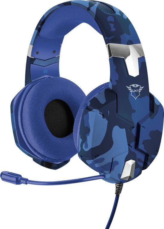 Trust GXT 322B Carus PS4 Gaming Headset - Blauw Camo