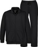 JP 1880 - Heren - Joggingpak 2-delig loungewear jasje en broek - Zwart - Maat 4XL