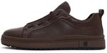 DERIMOD Slip-On Sneakers Echt Leren Slip-On Sneakers Bruin
