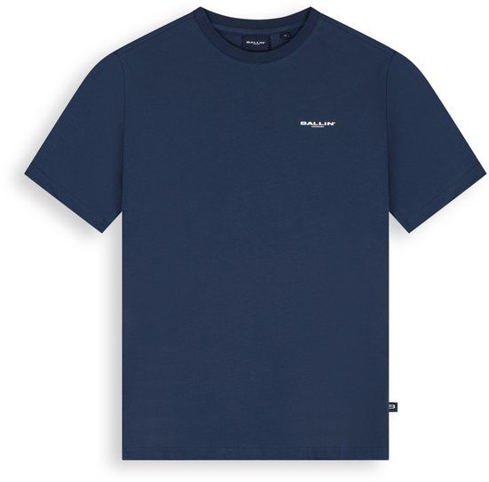 Ballin Amsterdam Jongens Regular fit T-shirt Crewneck SS Navy Maat 14