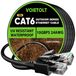 Câble Ethernet Cat6, 40 mètres, câble plat, RJ45, 10 Gbit/s, LLDPE