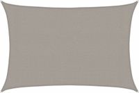 vidaXL Zonnezeil 160 g/m² rechthoekig 3x4,5 m HDPE lichtgrijs