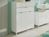 MANAU Commode 2 portes 2 tiroirs blanc