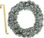 Couronne de Noël verte avec neige 35 cm plastique incl. suspension de porte