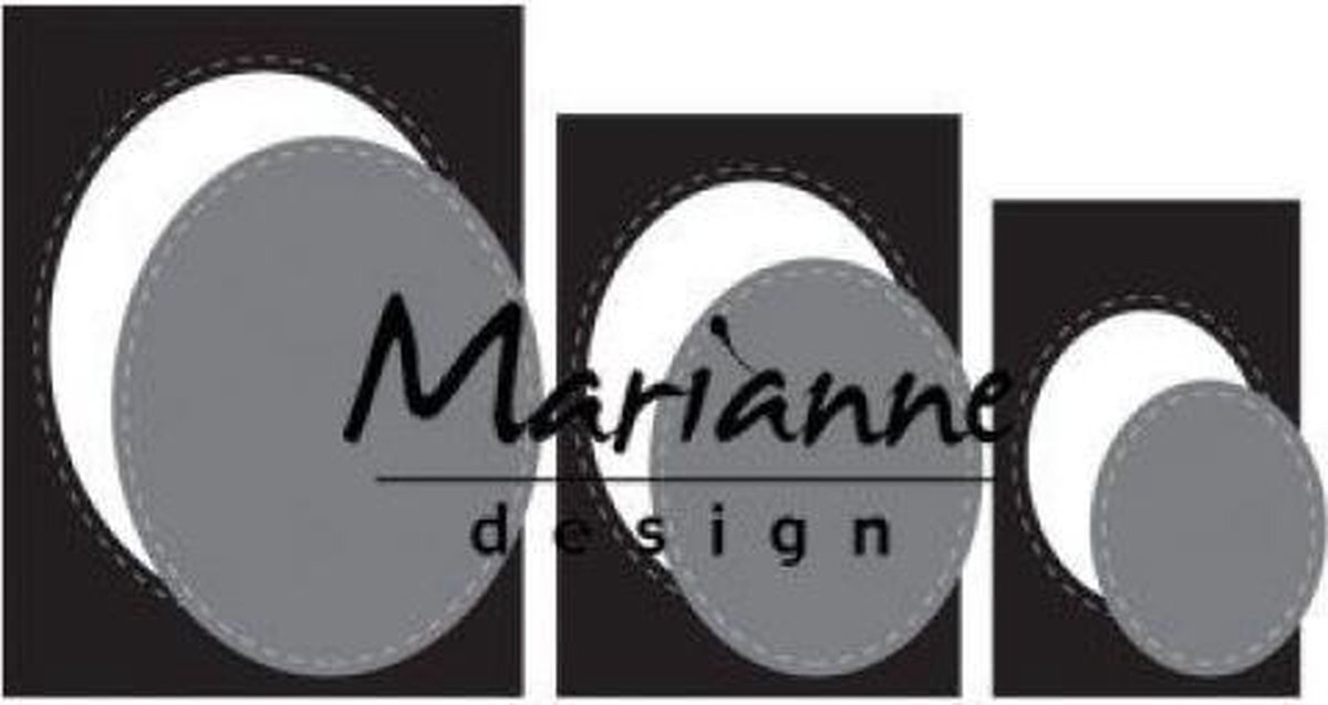 Marianne Design Craftables - snij- embosstencil basis passe-partout ovaal