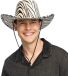 Boland - Hoed cowboy Wild zebra Zwart,Wit - 59 - Volwassenen - Unisex - Festival - Zebra