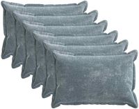 vidaXL Taie d'oreiller 6 pièces bois clair bleu 40 x 60 cm tissu chenille