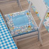 PETTI Artigiani Italiani - Set van 6 stoelkussens voor Pasen keuken 4-punts, paasstoelkussens van microvezel met veters, 100% Made in Italy