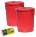 Retro Set de 2 Poubelles avec 50 Sacs poubelles