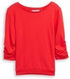 Tom Tailor Denim Fitted sweatshirt met ruches - Maat XS - brilliant red