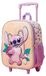 Omgoods - Sac à dos trolley pour maternelle en beige et violet