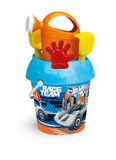 ODS Sunday Hot Wheels Strandset XL met emmer van 19 cm, schep, hark, zeef en gieter, strandspeelgoed voor kinderen