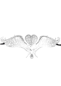 Ouch! Swan Masquerade Mask - Silver