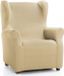 ECOMMERC3 Elastische en extra zachte oorstoelhoes, beige, verstelbaar, 100% Made in Spain